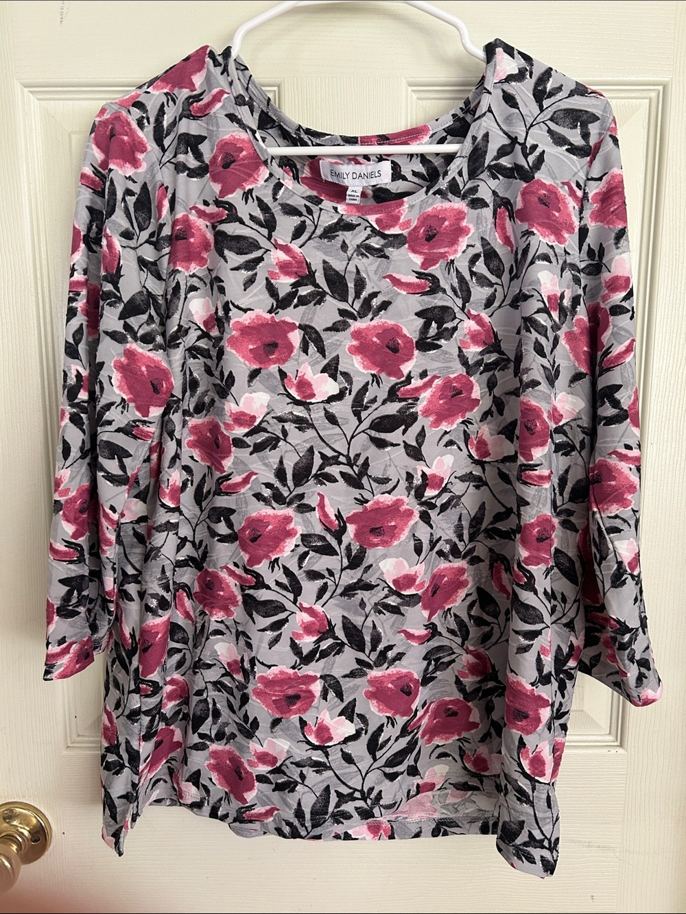 Emily Daniels Pink Floral Long Sleeve Tee